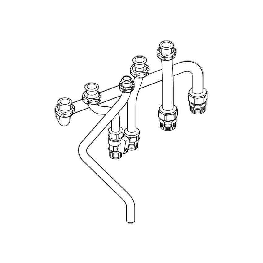 Immagine di Vaillant Set tubi e raccordi per riscaldamento e ACS per unità a incasso 0020240353