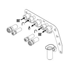 Immagine di Vaillant Predisposizione per attacchi idraulici a muro in linea con dima Vaillant 0020201896