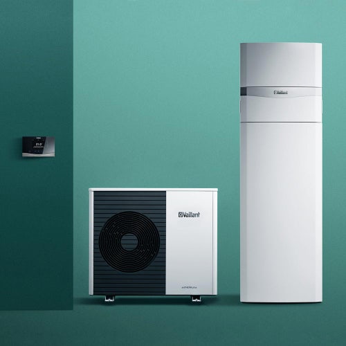 Immagine di Vaillant Kit aroTHERM plus VWL 85/6 A 230V S3 Pompa di calore aria/acqua monoblocco monofase + uniTOWER plus VIH QW 190/6 E Modulo a basamento con resistenza 0010038564