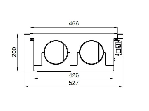 Immagine di Irsap IRSAIR H 100 P unità di ventilazione a doppio flusso con recupero di calore, posizionamento orizzontale URED010HR0000