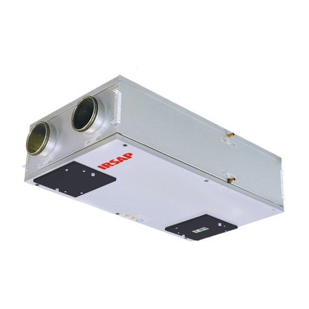Immagine di Irsap IRSAIR H 220 controllo S unità di ventilazione a doppio flusso con recupero di calore con controllo remoto, posizionamento orizzontale URED022HRS000