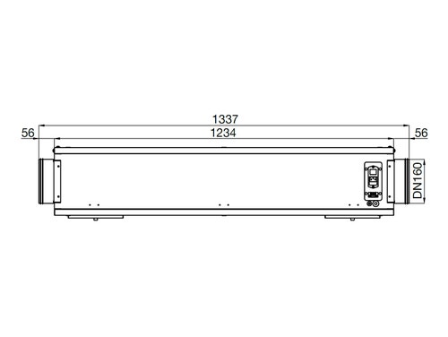 Immagine di Irsap IRSAIR H 220 controllo E unità di ventilazione a doppio flusso con recupero di calore con controllo remoto Touch Screen, posizionamento orizzontale URED022HRE000