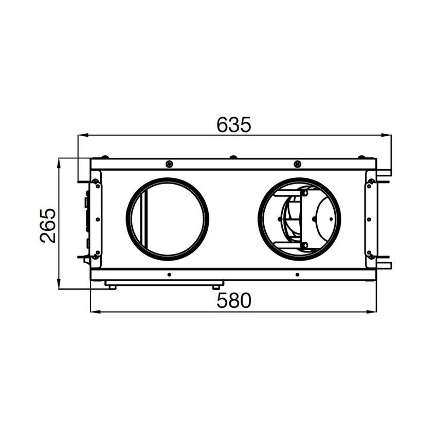 Immagine di Irsap IRSAIR H 220 controllo S unità di ventilazione a doppio flusso con recupero di calore con controllo remoto, posizionamento orizzontale URED022HRS000