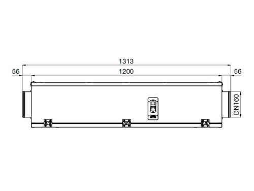 Immagine di Irsap IRSAIR H 350 S unità di ventilazione a doppio flusso con recupero di calore con controllo remoto, posizionamento orizzontale URED035HRS000