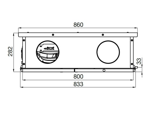 Immagine di Irsap IRSAIR H 350 S unità di ventilazione a doppio flusso con recupero di calore con controllo remoto, posizionamento orizzontale URED035HRS000