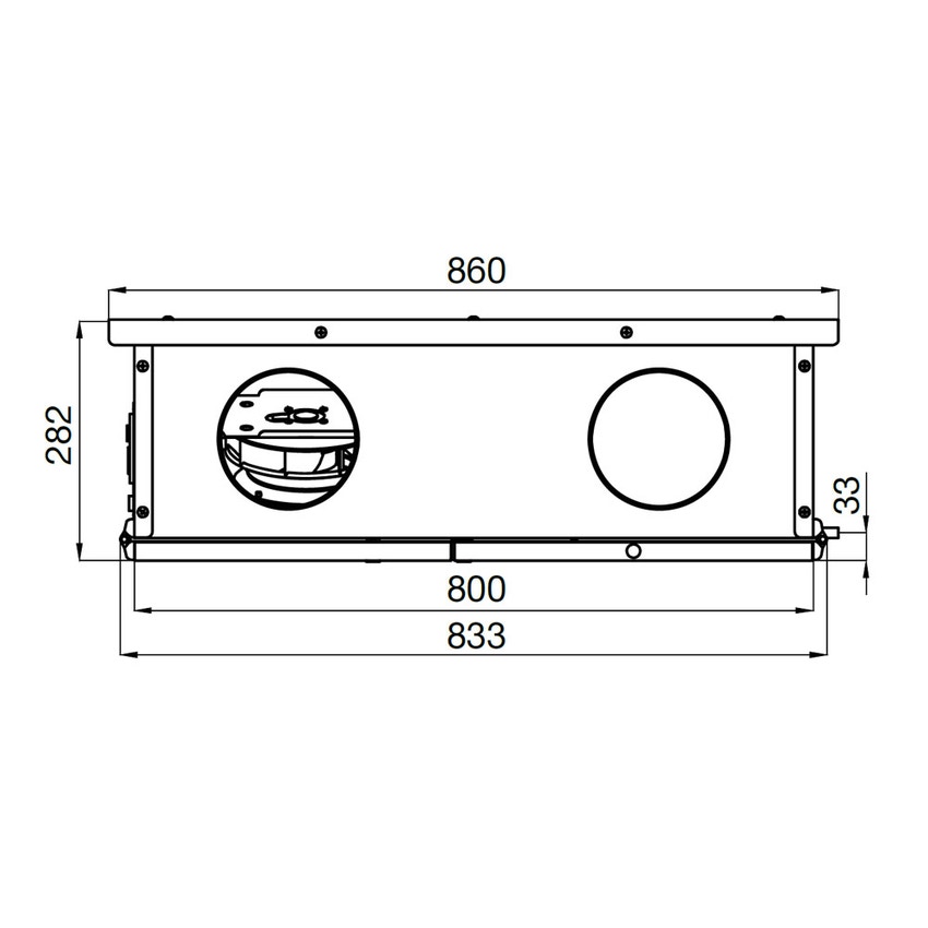 Immagine di Irsap IRSAIR H 600 controllo S unità di ventilazione a doppio flusso con recupero di calore con controllo remoto, posizionamento orizzontale URED060HRS000