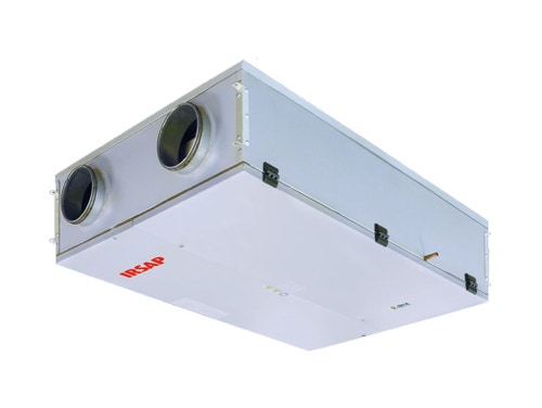 Immagine di Irsap IRSAIR H 600 controllo S unità di ventilazione a doppio flusso con recupero di calore con controllo remoto, posizionamento orizzontale URED060HRS000