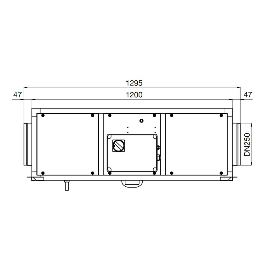 Immagine di Irsap IRSAIR H 850 controllo E unità di ventilazione a doppio flusso con recupero di calore con controllo remoto Touch Screen, posizionamento orizzontale URED085HRE000