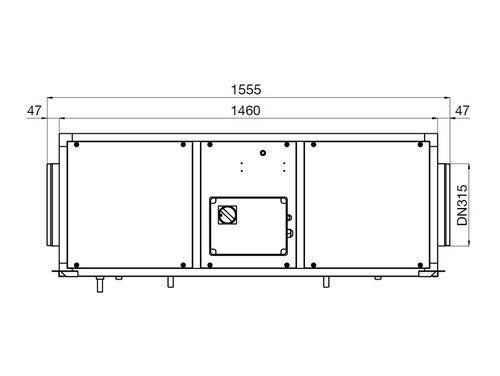 Immagine di Irsap IRSAIR H 1200 controllo E unità di ventilazione a doppio flusso con recupero di calore con controllo remoto Touch Screen, posizionamento orizzontale URED120HRE000