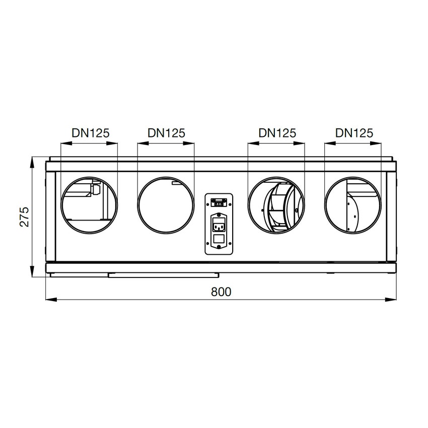 Immagine di Irsap IRSAIR V 150 controllo S unità di ventilazione a doppio flusso con recupero di calore con controllo remoto, posizionamento verticale URED015VRS000