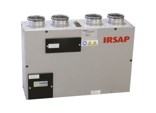 Immagine di Irsap IRSAIR V 150 controllo E unità di ventilazione a doppio flusso con recupero di calore con controllo remoto Touch Screen, posizionamento verticale URED015VRE000