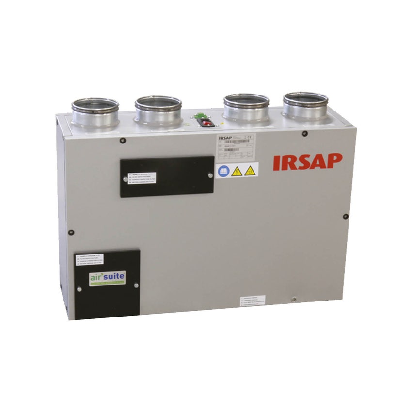Immagine di Irsap IRSAIR V 150 controllo E unità di ventilazione a doppio flusso con recupero di calore con controllo remoto Touch Screen, posizionamento verticale URED015VRE000