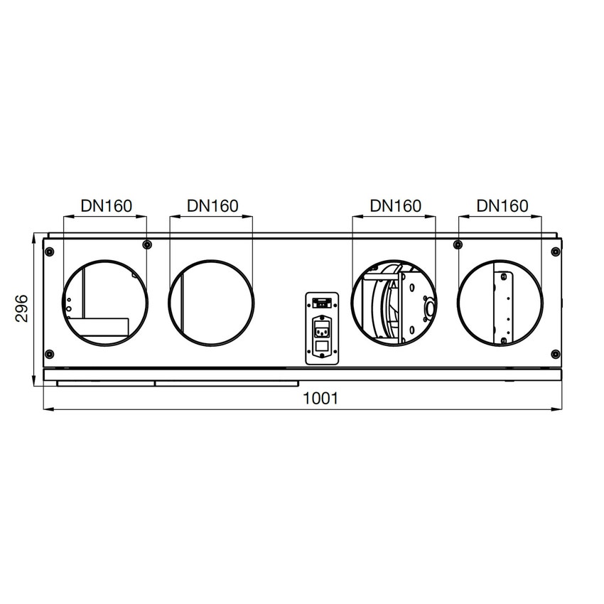 Immagine di Irsap IRSAIR V 220 controllo S unità di ventilazione a doppio flusso con recupero di calore con controllo remoto, posizionamento verticale URED022VRS000
