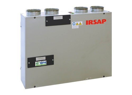 Immagine di Irsap IRSAIR V 220 controllo S unità di ventilazione a doppio flusso con recupero di calore con controllo remoto, posizionamento verticale URED022VRS000