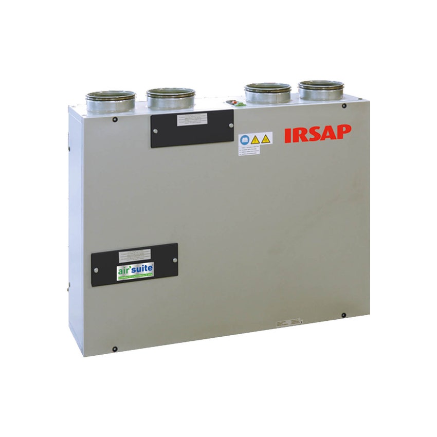 Immagine di Irsap IRSAIR V 220 controllo E unità di ventilazione a doppio flusso con recupero di calore con controllo remoto Touch Screen, posizionamento verticale URED022VRE000