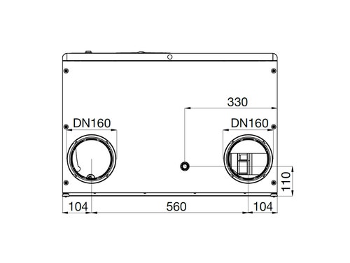 Immagine di Irsap IRSAIR V 430 controllo S unità di ventilazione a doppio flusso con recupero di calore con controllo remoto, posizionamento verticale URED043VRS000