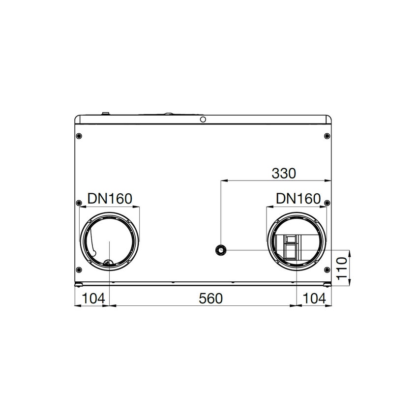 Immagine di Irsap IRSAIR V 430 controllo E unità di ventilazione a doppio flusso con recupero di calore con controllo remoto Touch Screen, posizionamento verticale URED043VRE000