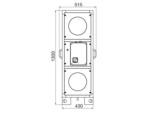 Immagine di Irsap IRSAIR V 850 controllo E unità di ventilazione a doppio flusso con recupero di calore con controllo remoto Touch Screen, posizionamento verticale URED085VRE000