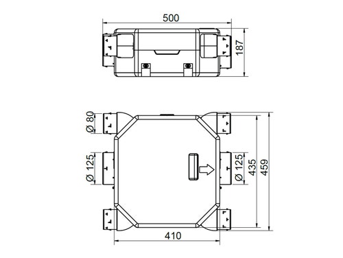 Immagine di Irsap MV AC Unità di ventilazione igroregolabile, portata max 350 m³/h UVES0400A00