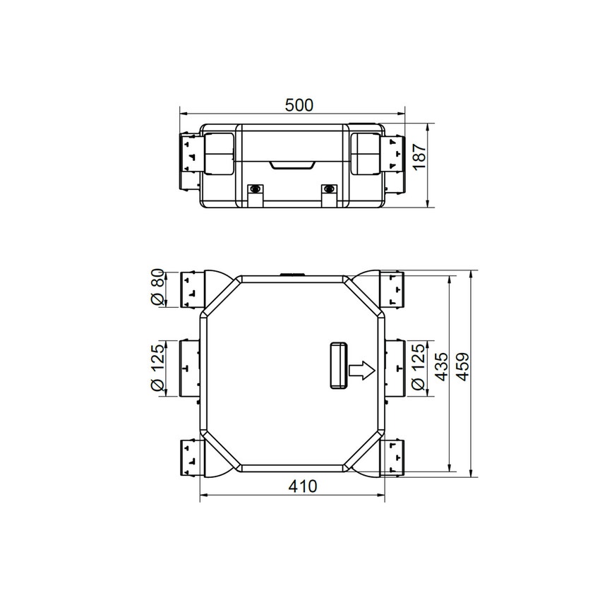 Immagine di Irsap MV AC Unità di ventilazione igroregolabile, portata max 350 m³/h UVES0400A00