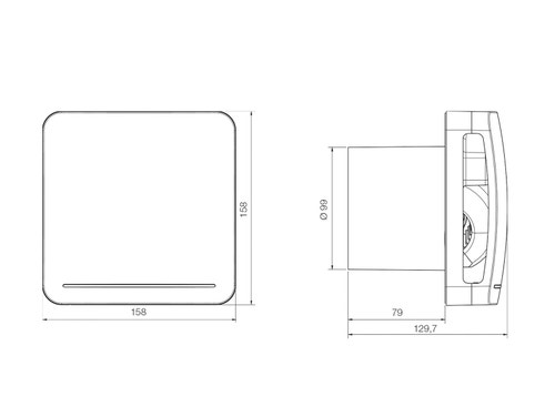 Immagine di Irsap ECOAIR Ventilatore di estrazione canalizzabile, versione con umidostato UVEEECO0U00