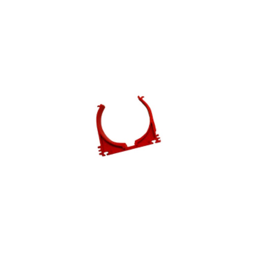 Immagine di Irsap Collare fermatubo rosso in PVC con foro per vite/tassello (non fornito) per fissaggio a pavimento/soffitto/parete, diametro 77 mm DPLCOL007500001