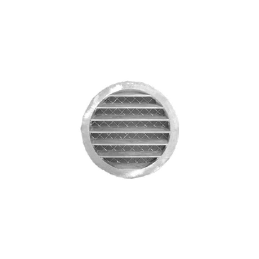 Immagine di Irsap GRAT griglia di presa aria esterna o espulsione a deflettori inclinati per installazione a parete, diametro esterno 125 mm, diametro interno 100 mm TALGRI0010000