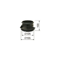 Immagine di Irsap Manichetta in plastica DN80 per bocchette con alette di ritenuta per pareti in cartongesso e muratura APLMAN0008000
