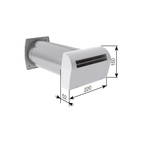 Immagine di Irsap SILEM AUTO kit ingresso aria autoregolabile con attenuazione acustica, portata 22 m³/h TPLBOC0022AK0