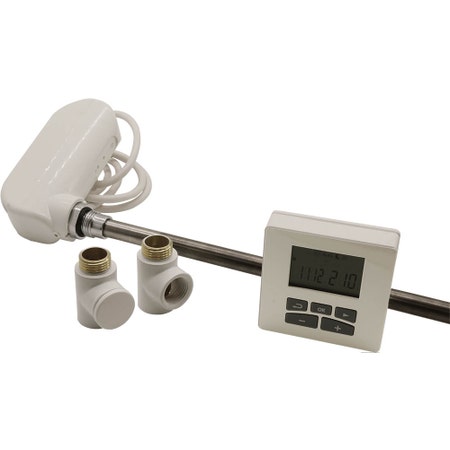 Immagine di Irsap resistenza elettrica con controllo Wireless bianco 300 W (L. cm 37) con 2 raccordi T 1/2" + 1 tappo 1/2"  ANRE0300DSP01