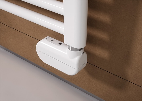 Immagine di Irsap resistenza elettrica con controllo Wireless bianco 300 W (L. cm 37) con 2 raccordi T 1/2" + 1 tappo 1/2"  ANRE0300DSP01