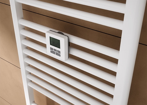 Immagine di Irsap resistenza elettrica con controllo Wireless bianco 300 W (L. cm 37) con 2 raccordi T 1/2" + 1 tappo 1/2"  ANRE0300DSP01