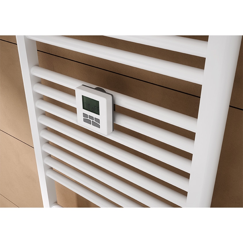 Immagine di Irsap resistenza elettrica con controllo Wireless bianco 300 W (L. cm 37) con 2 raccordi T 1/2" + 1 tappo 1/2"  ANRE0300DSP01