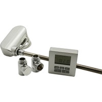 Immagine di Irsap resistenza elettrica con controllo Wireless grigio metallizzato 1000 W (L. cm 81) con 2 raccordi T 1/2" + 1 tappo 1/2"  ANRE1000DSPB4