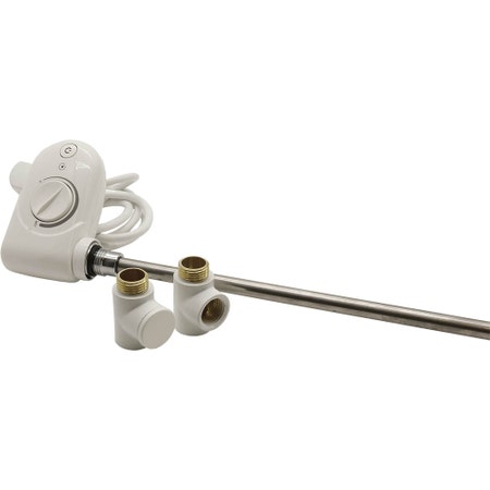 Immagine di Irsap resistenza elettrica con termostato elettronico bianco, 700W (L. 54cm) con 2 raccordi T 1/2" + 1 tappo 1/2" ANRE0700KSP01