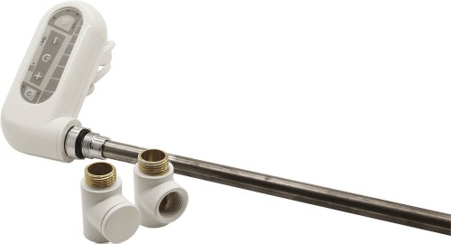 Immagine di Irsap resistenza elettrica con controllo elettronico bianco, 400W (L. 44cm) con 2 raccordi T 1/2" + 1 tappo 1/2" ANRE04009SP01