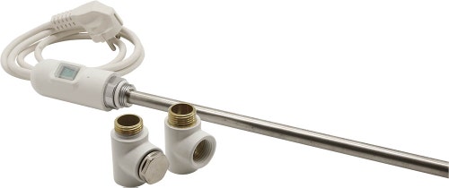 Immagine di Irsap resistenza elettrica con interruttore ON/OFF bianco, 1000 W (L 70cm) con 2 raccordi T 1/2" + tappo 1/2" ANRES1000WDI