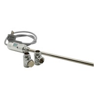 Immagine di Irsap resistenza elettrica con interruttore ON/OFF cromo, 300 W (L 34cm) con 2 raccordi T 1/2" + tappo 1/2" ANRES300WDI50