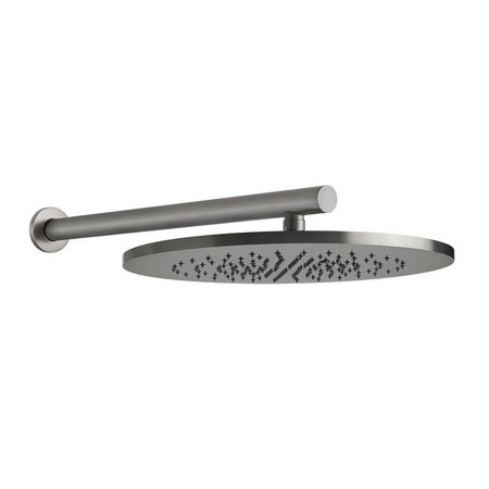 Immagine di Gessi 316 SHOWER soffione a parete orientabile, finitura steel brushed  54148#239