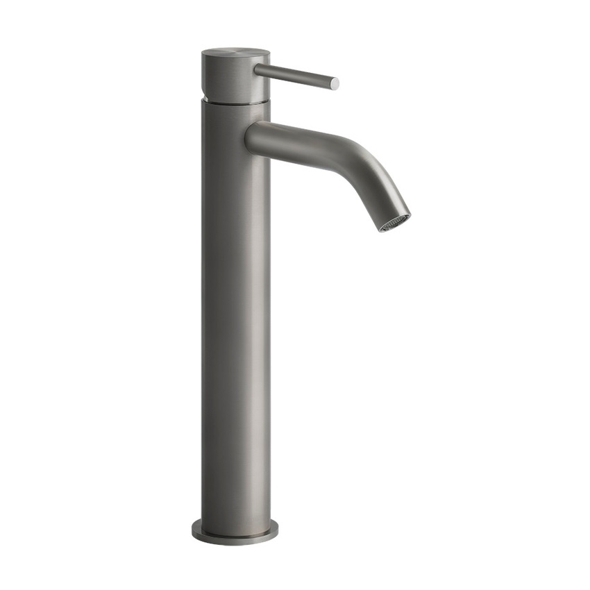 Immagine di Gessi 316 FLESSA miscelatore lavabo H.30 cm, senza scarico, con flessibili di collegamento, finitura steel brushed  54009#239