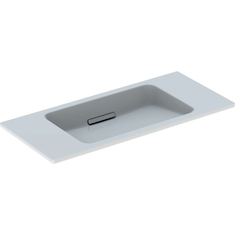 Immagine di Geberit ONE lavabo sospeso L.90 cm, scarico orizzontale, profondità ridotta, colore bianco con cover piletta colore bianco finitura lucido 500.390.01.3