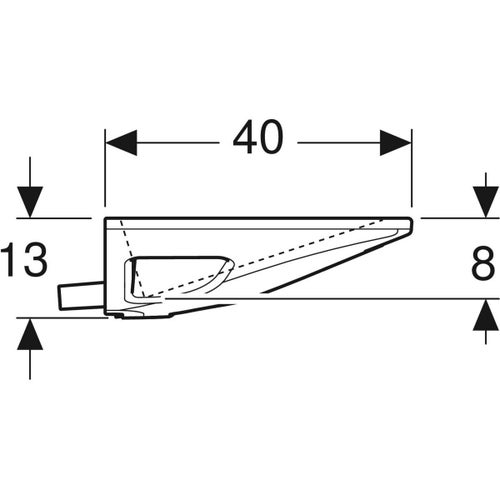 Immagine di Geberit ONE lavabo sospeso L.120 cm, scarico orizzontale, profondità ridotta, colore bianco con cover piletta finitura cromo 500.392.01.1