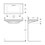 Immagine di Geberit ONE lavabo L.75 cm, per mobile sottolavabo, scarico orizzontale, senza foro per rubinetteria, con troppopieno nascosto, colore bianco finitura KeraTect con cover piletta finitura cromo 500.391.01.1