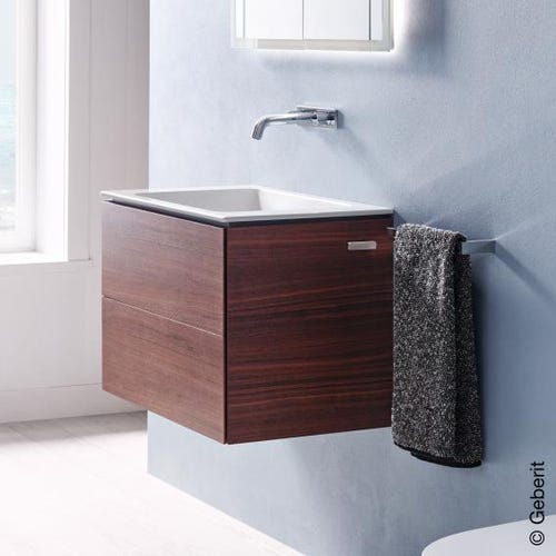 Immagine di Geberit ONE mobile per lavabo L.75 cm, con due cassetti, finiture noce canaletto 500.381.00.1