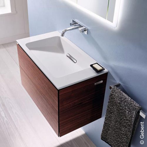 Immagine di Geberit ONE mobile per lavabo L.75 cm, con due cassetti, finiture noce canaletto 500.381.00.1