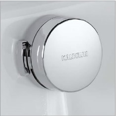 Immagine di Kaldewei Comfort Level Plus per Centro Duo ed Ellipso Duo, con erogazione integrata, copertura foro di scarico smaltata e parti in vista finitura cromo 687670040001