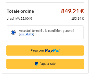 Checkout PayPal a rate