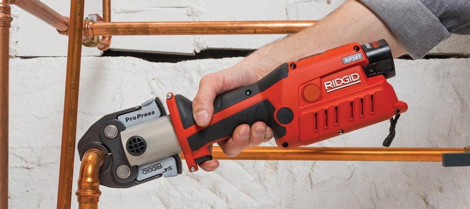 Uso pressatrice Ridgid RP