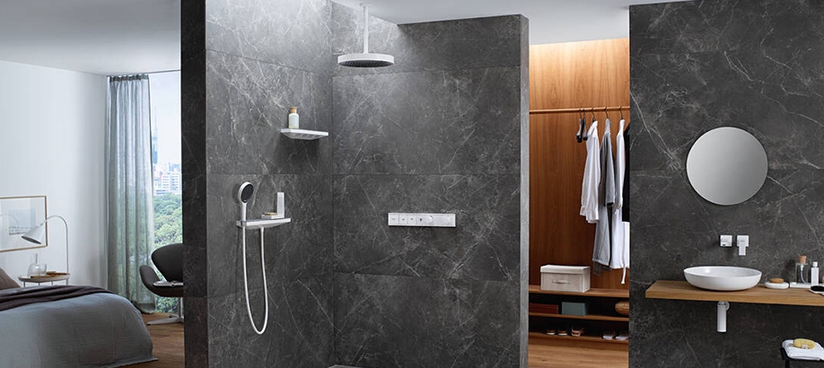 Termostatico doccia Hansgrohe Rainselect in un bagno moderno