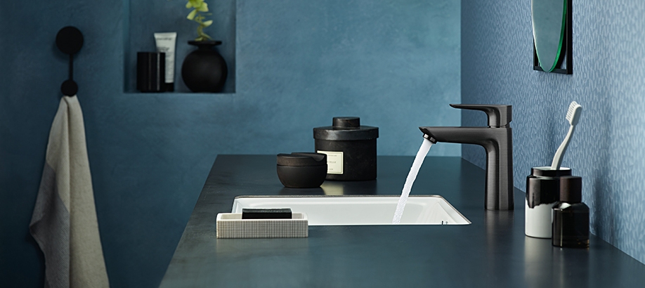 Rubinetto nero per lavabo nero Hansgrohe Talis